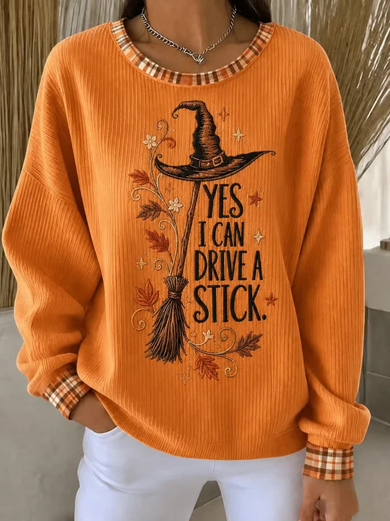 Loose Printing Casual Crew Neck Sweatshirt