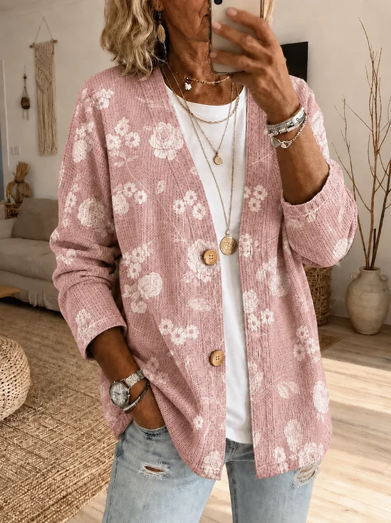 Printing Floral Casual Jacket
