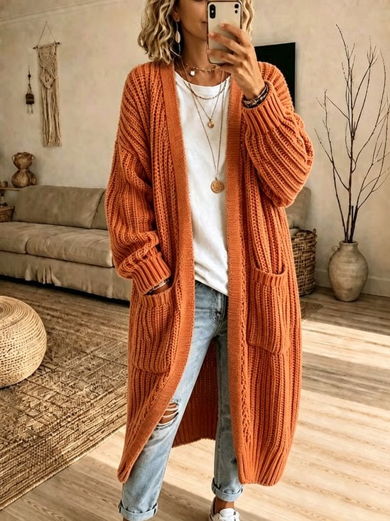Women's Minimalist Long Cardigan