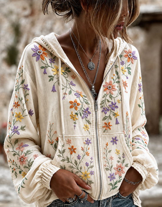 Floral Urban Regular Fit Hoodie Hoodie