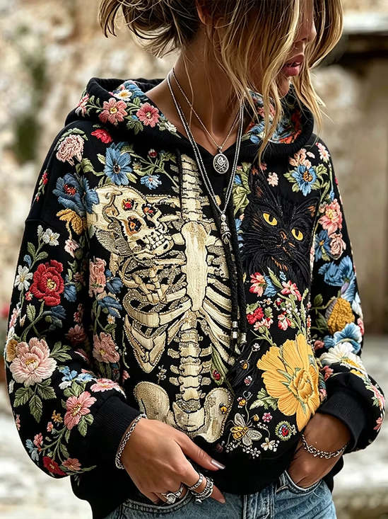 Loose Printing Casual Hoodie Hoodie