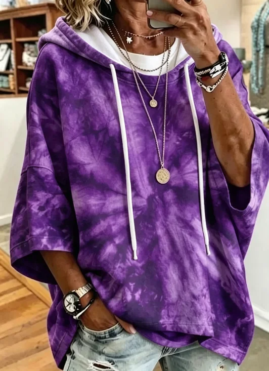Tie Dye Loose Hoodie Vintage Hoodie