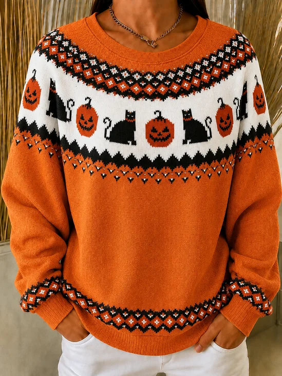 Casual Halloween Regular Fit Sweatshirt