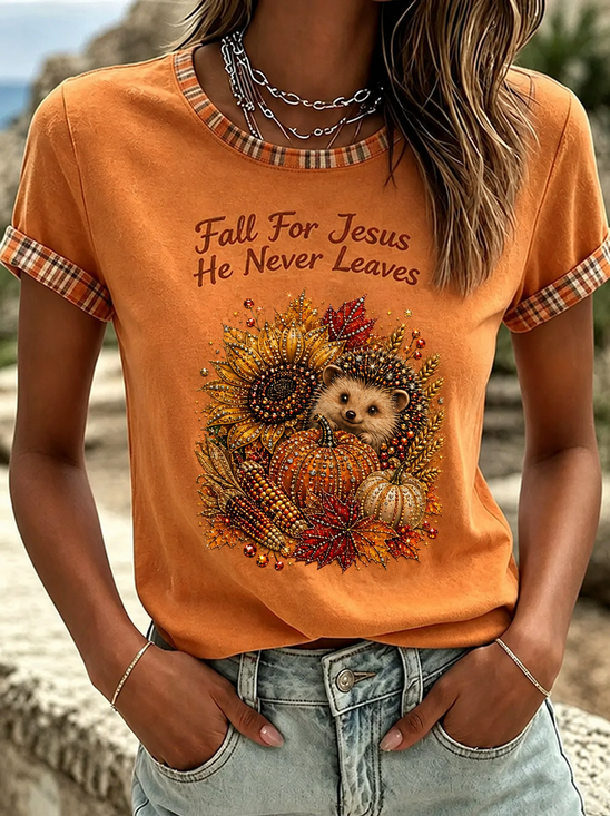 Animal Elegant Crew Neck T-Shirt