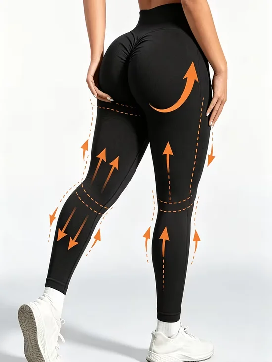 Simple Plain Tight Yoga Pants