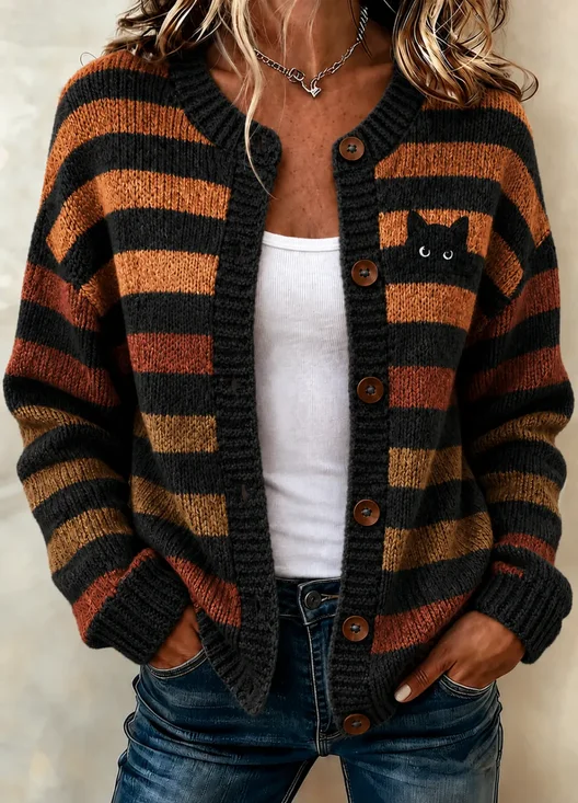 Halloween Vintage Regular Fit Cardigan