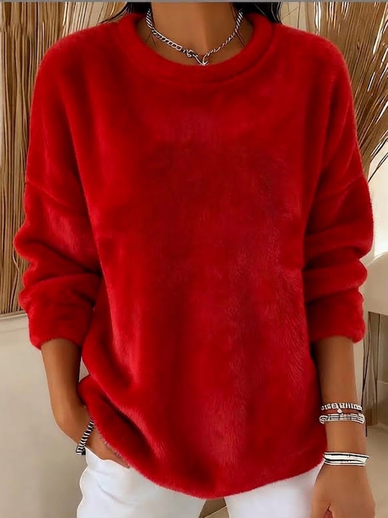 Simple Flannel Regular Fit Sweatshirt