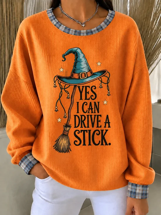 Halloween Casual Crew Neck Loose Sweatshirt