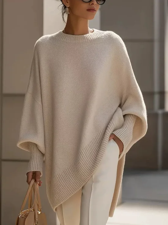 Plain Elegant Imitation Cashmere Sweater