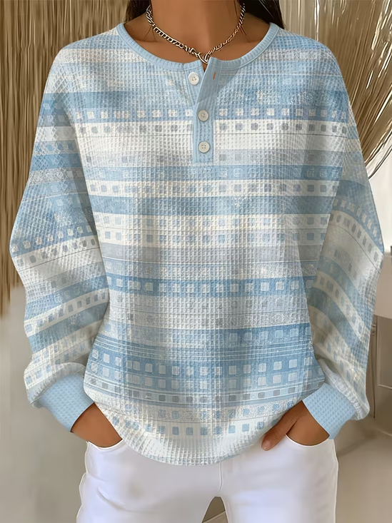 Casual Regular Fit Printing Abstract Sweatshirt
