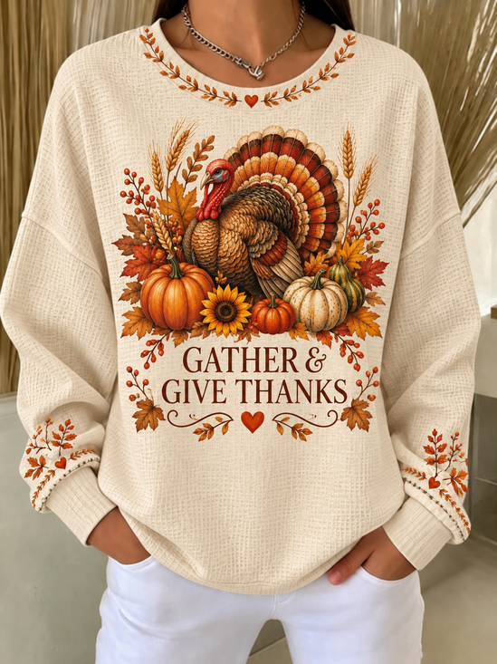 Women's Thanksgiving Turkey Sweatshirt
