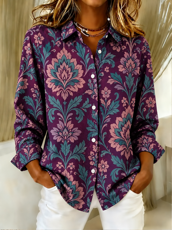Floral Pattern Casual Shirt
