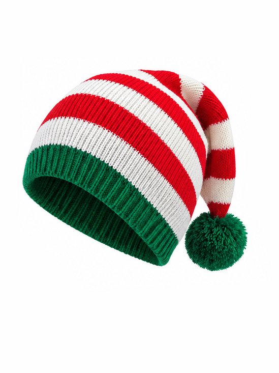 Women's Festive Striped Christmas Hat