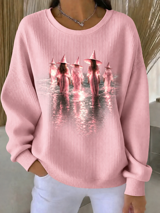 Casual Crew Neck Regular Fit Sweatshirt