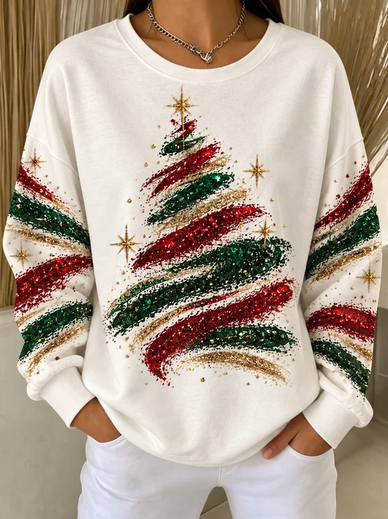 Vintage Sparkly Christmas Tree Sweatshirt