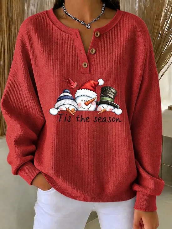 Christmas Snowman Casual Sweatshirt