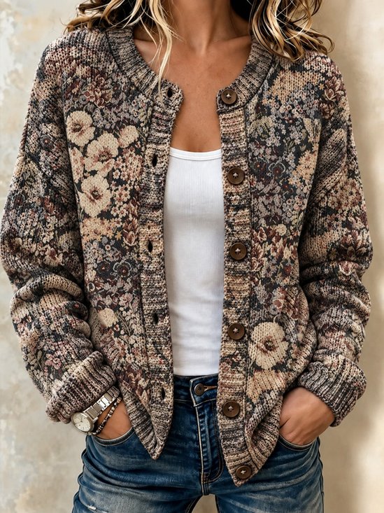 Floral Casual Cardigan
