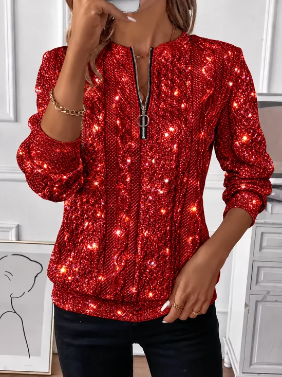 Abstract Printing Elegant Regular Fit Sweatshirt
