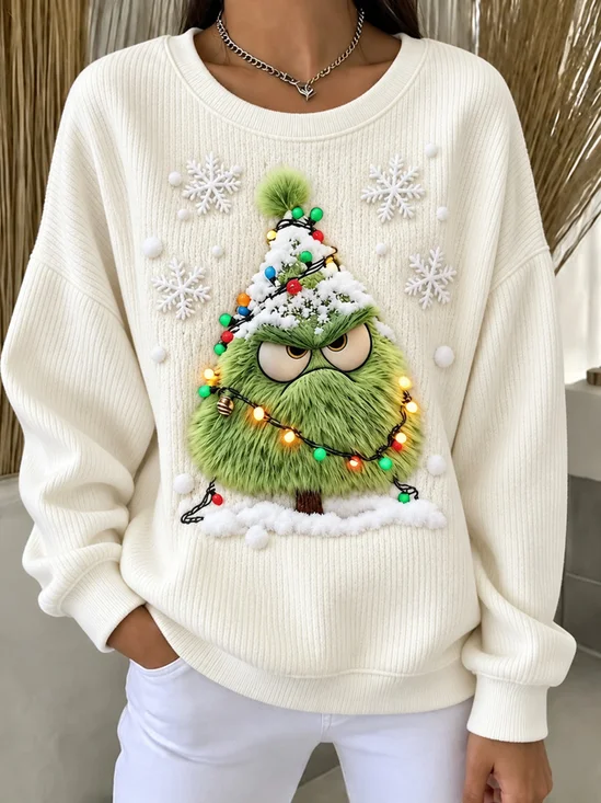 Christmas Cartoon Christmas Tree Sweatshirt