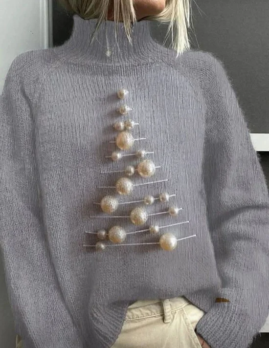 Loose Turtleneck Casual Christmas Sweater