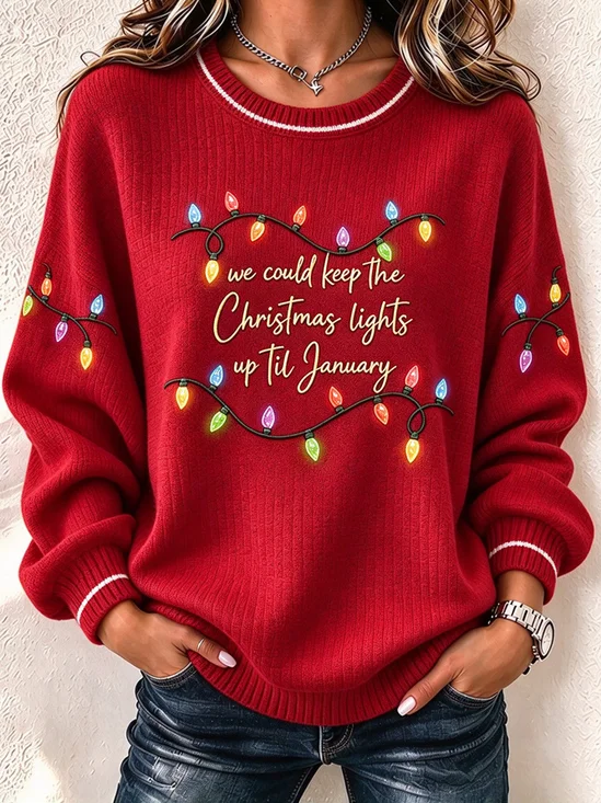 Christmas Letter String Lights Sweatshirt