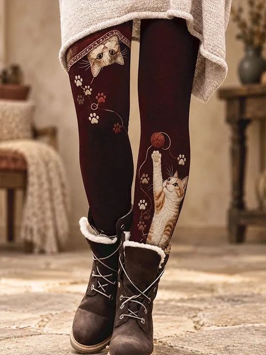 Cat Vintage Leggings