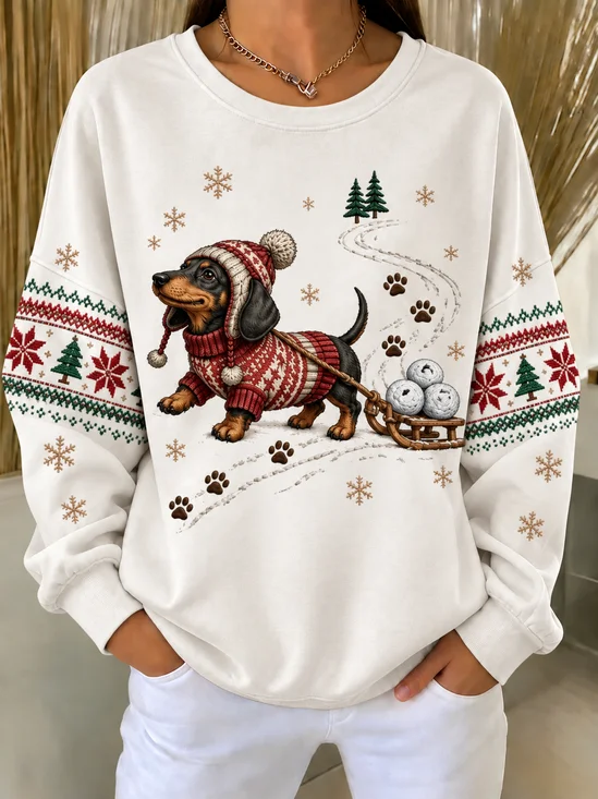 Casual Printing Sweatshirt