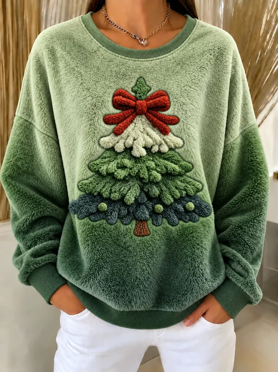 Ombre Crew Neck Casual Sweatshirt