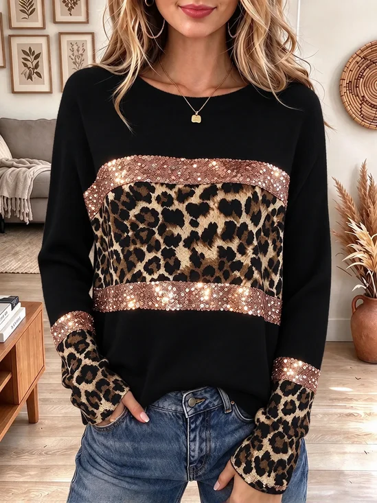 Printing Casual Leopard T-Shirt