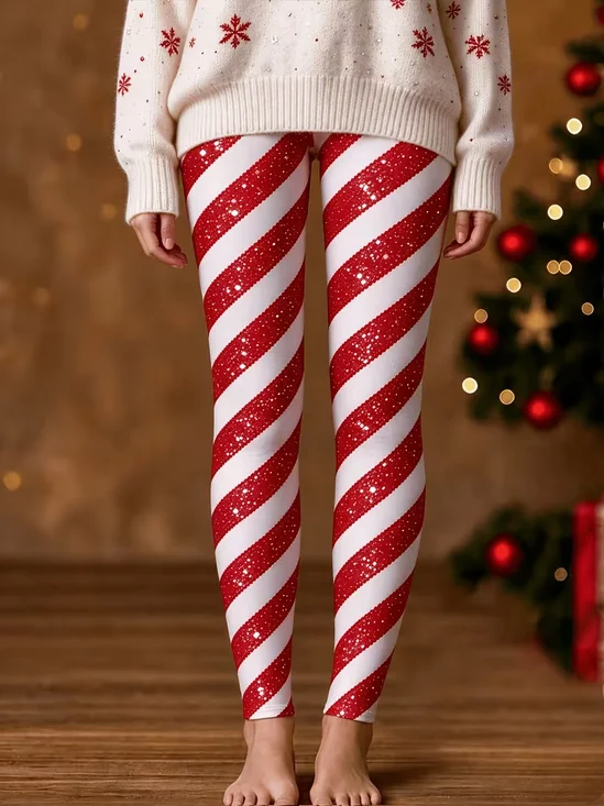 Printing Christmas Casual Leggings