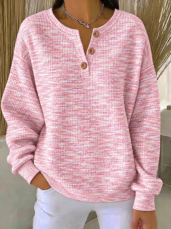 Abstract Buckle Regular Fit Casual Sweatshirt