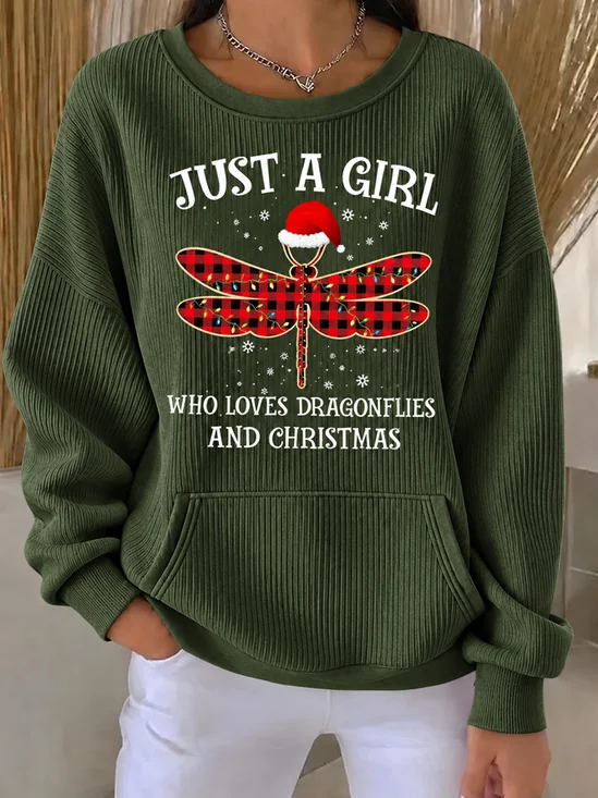 Women's Vintage-Style Christmas Letter Sweatshirt