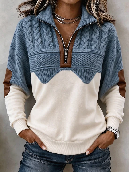 Printing Regular Fit Casual Abstract Sweatshirt