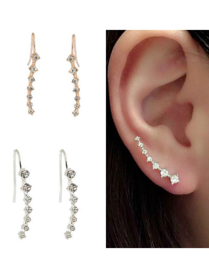 Girls Seven Diamonds Long Earrings