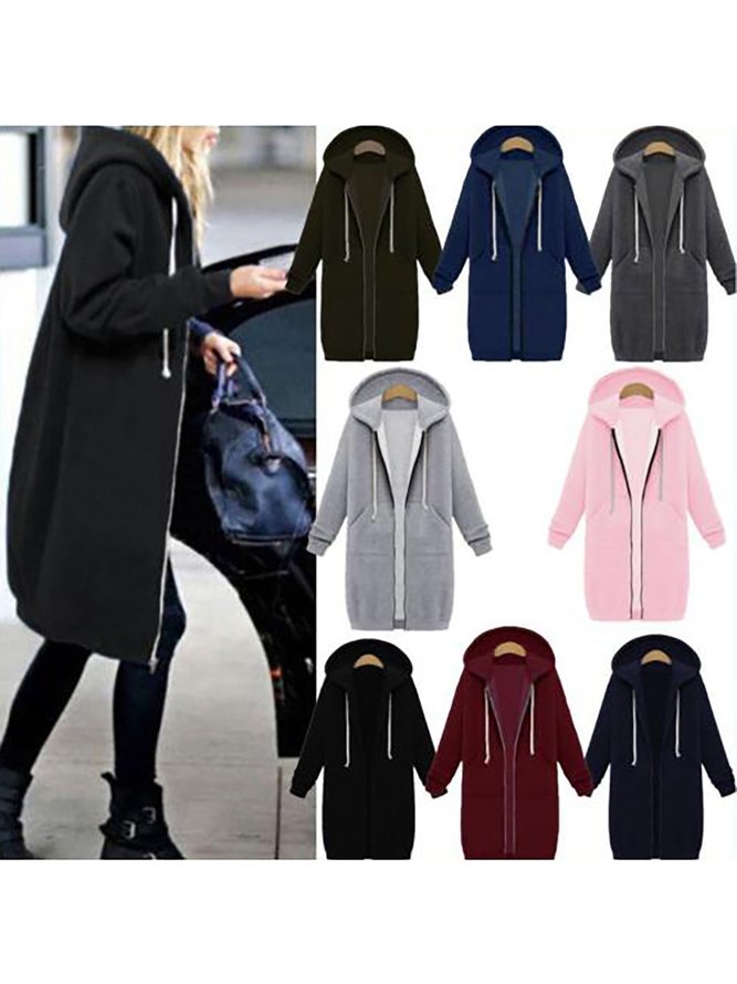 Long Sleeve Hoodie Shift Casual Coats for Women