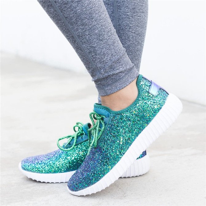 sparkly slip on shoes womens