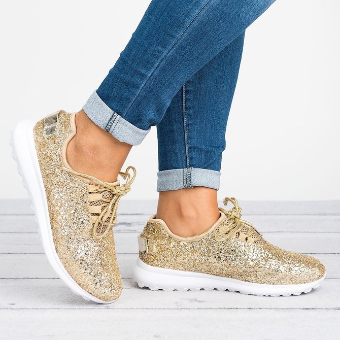 sparkly slip on shoes womens
