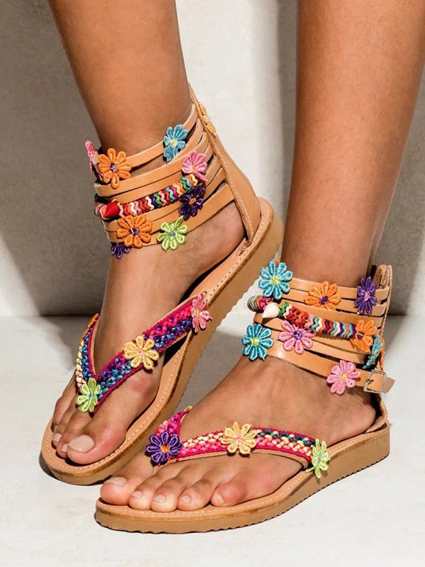 boho sandals flat
