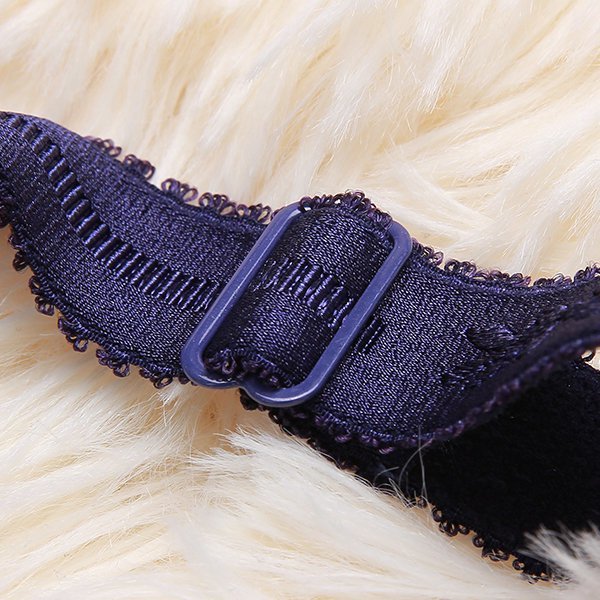 Nooncat Embroidery Adjustable Gather Push Up Soft Breathable Bras