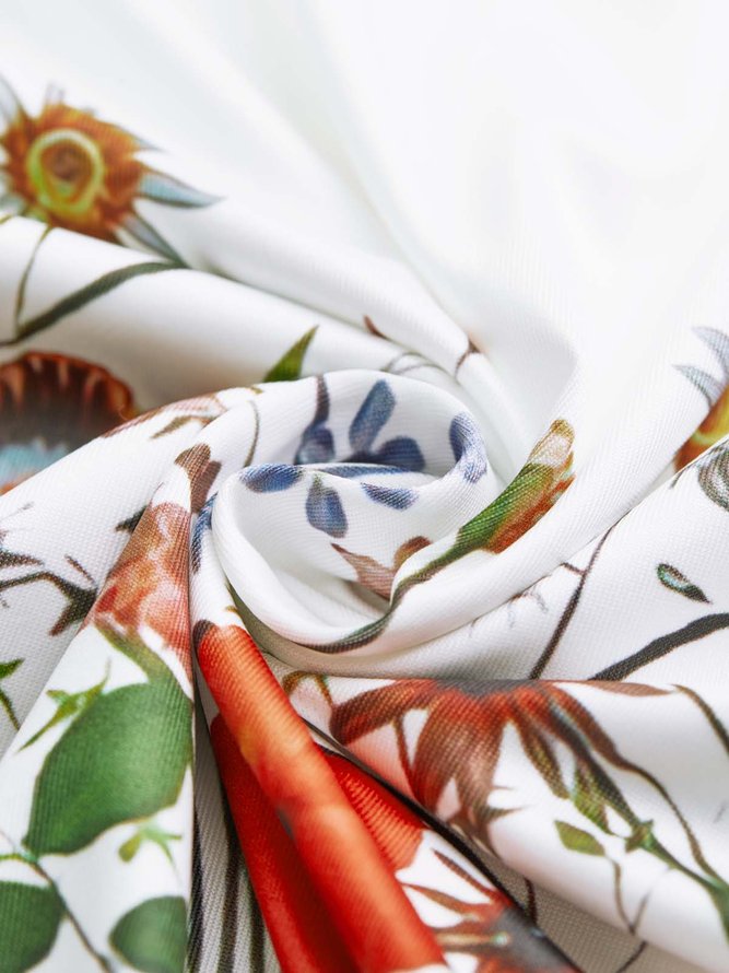 Floral Elegant Regular Fit Short Sleeve T-Shirt