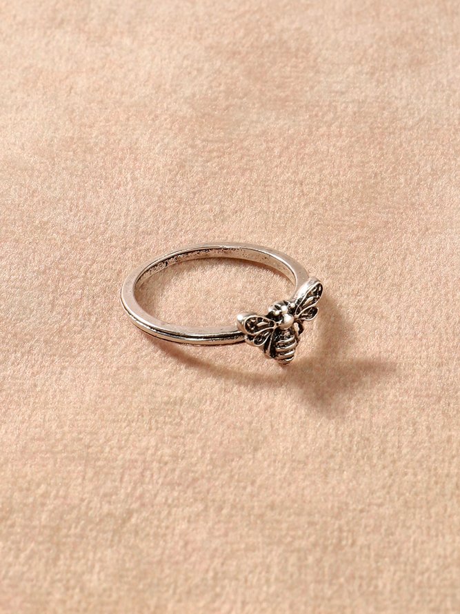Ethnic Silver Bee Ring Everyday Vintage Jewelry