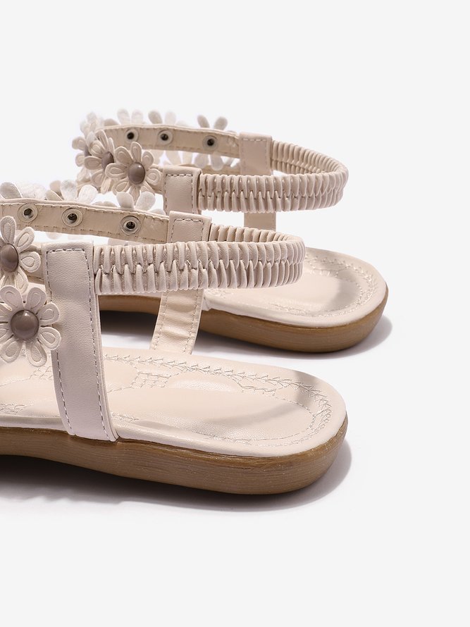 Holiday Applique Flat Heel Thong Sandals