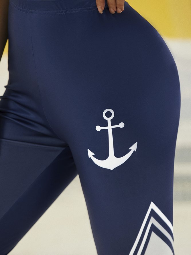 Casual Jersey Printing Leggings