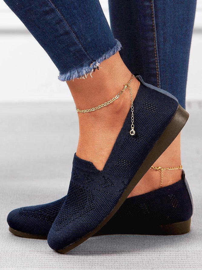 Women's Breathable Mesh Fabric Flat Shoes zolucky