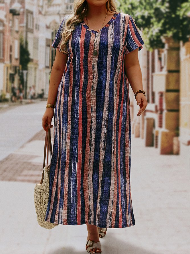Plus Size Loose Casual Jersey Dress