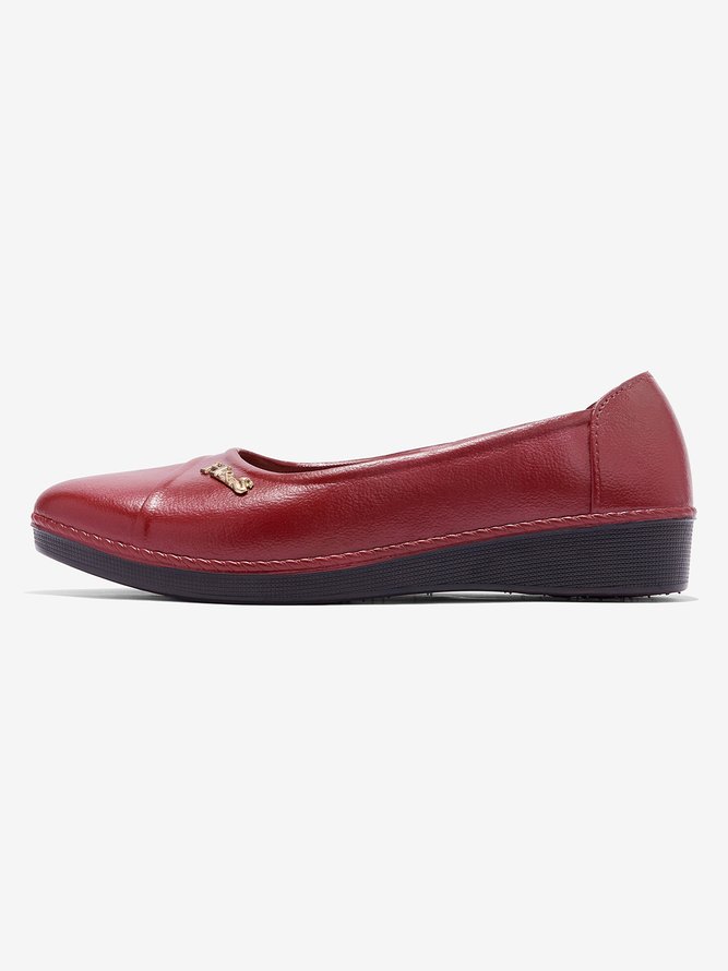 Casual Comfortable High Elasticity Waterproof Non-Slip Flat Heel Shallow Shoes