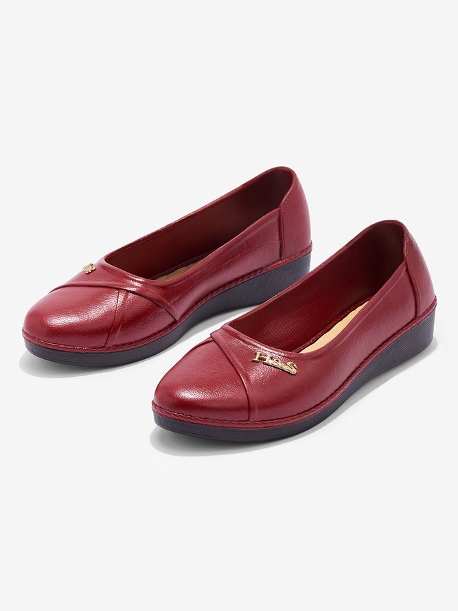 Casual Comfortable High Elasticity Waterproof Non-Slip Flat Heel Shallow Shoes