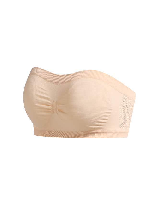 Women Breathable Non-padded Strapless Full Cup Bandeau