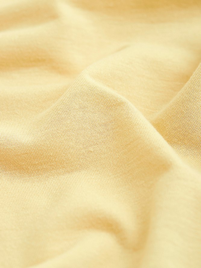 Casual Cotton-Blend Short Sleeve Crew Neck T-shirt