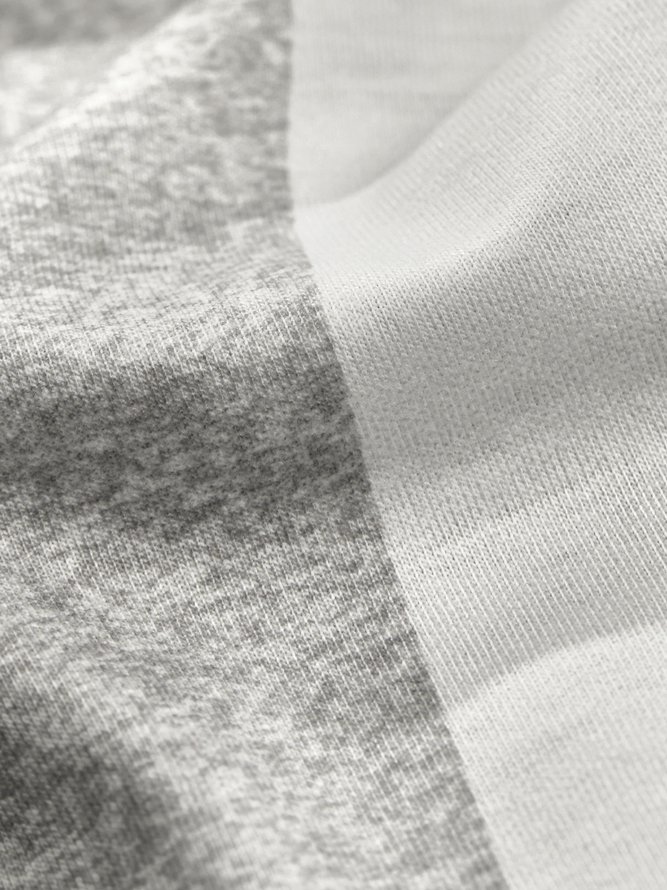 Cotton Blends Geometric Loosen Shirts & Tops